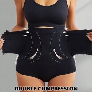 New! Women Black Shaping Panties with Front Buttons for Tummy Control. Size: XL